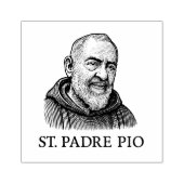 Saint Padre Pio Traditionelles Gravieren Gummistempel (Prägung)