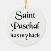 saint paschal coffee mug keramik ornament (Vorne)