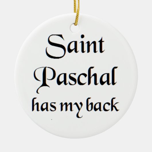 saint paschal coffee mug keramik ornament (Vorne)