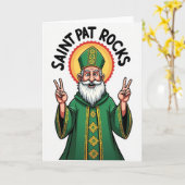 Saint Pat Rocks Modern Card Karte (Gelbe Blume)