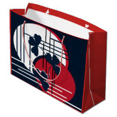 Saint Patrick, Abstraktion Große Geschenktüte (Rückseite Schrägansicht)