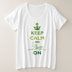 SAINT PATRICK Behielt ruhiges Party auf irischem K Große Größe T-Shirt