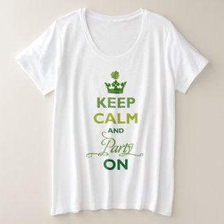 SAINT PATRICK Behielt ruhiges Party auf irischem K Große Größe T-Shirt
