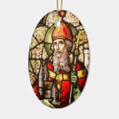 Saint Patrick Bild auf festem Glas Keramikornament (Links)
