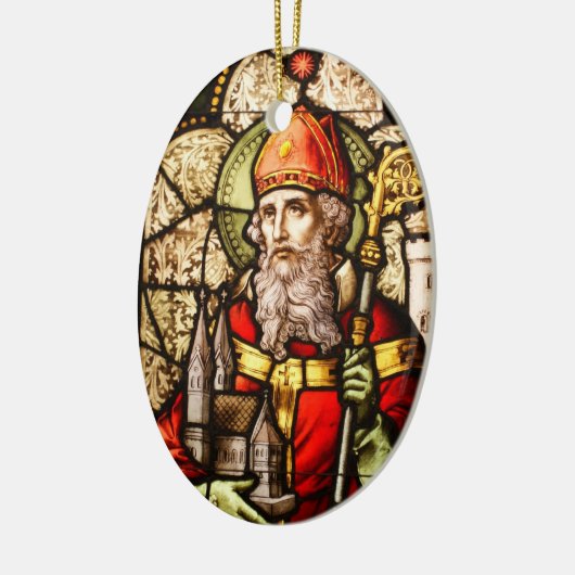 Saint Patrick Bild auf festem Glas Keramikornament (Links)