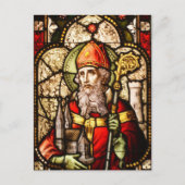 Saint Patrick Bild auf festem Glas Postkarte (Vorderseite)
