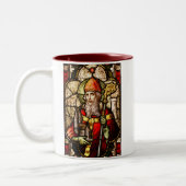 Saint Patrick Bild auf festem Glas Zweifarbige Tasse (Links)