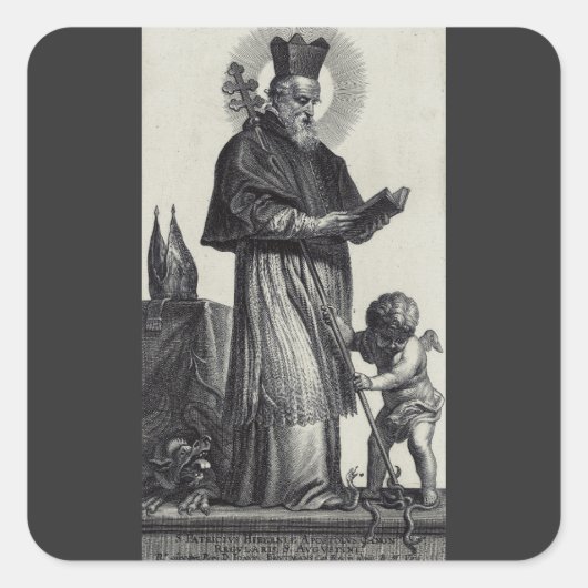 Saint Patrick Bishop und Confessor Quadratischer Aufkleber (Vorderseite)
