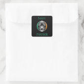 Saint Patrick Cross Quadratischer Aufkleber (Tasche)