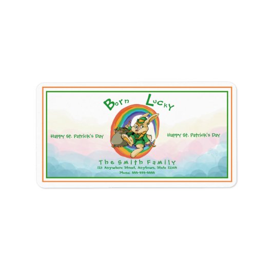 Saint Patrick Day Adressaufkleber (Vorne)