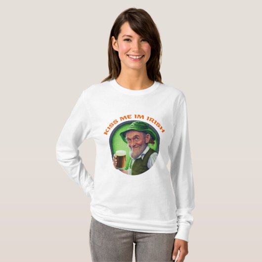 Saint Patrick Day Gift Shirt | Küss me im irish (Vorne ganz)