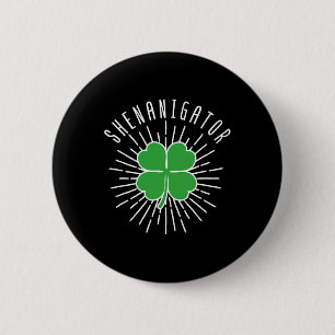 Saint Patrick Day Ireland Green Kleeblatt Irish Sh Button