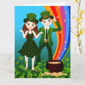 Saint Patrick Day Kids Party Karte (Gelbe Blume)
