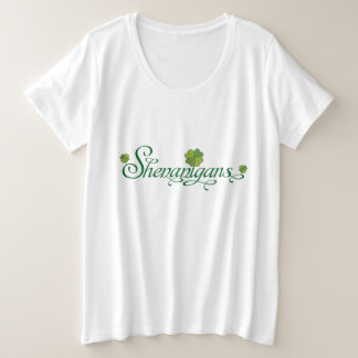 Saint Patrick Day Shenanigans Irish Kleeblatt Große Größe T-Shirt