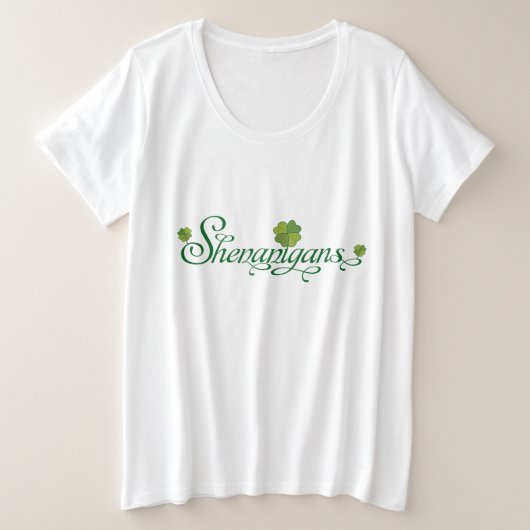 Saint Patrick Day Shenanigans Irish Kleeblatt Große Größe T-Shirt (Design vorne)