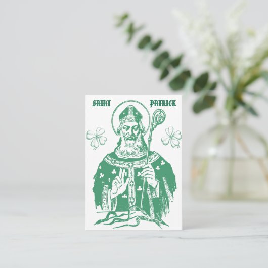 Saint Patrick Devotional Prayer Card Platzkarte (Stehend Vorderseite)
