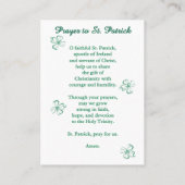 Saint Patrick Devotional Prayer Card Platzkarte (Rückseite)