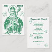 Saint Patrick Devotional Prayer Card Platzkarte (Vorne/Hinten)