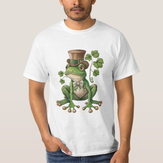 Saint Patrick - Frösche Hut T-Shirt (Vorderseite)