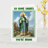 Saint Patrick Geh Nach Hause Lustige Karte (Gelbe Blume)