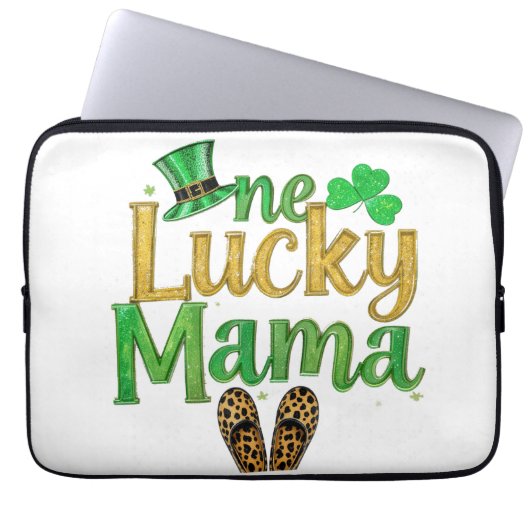 Saint Patrick Glück Mama Laptopschutzhülle (Vorderseite)