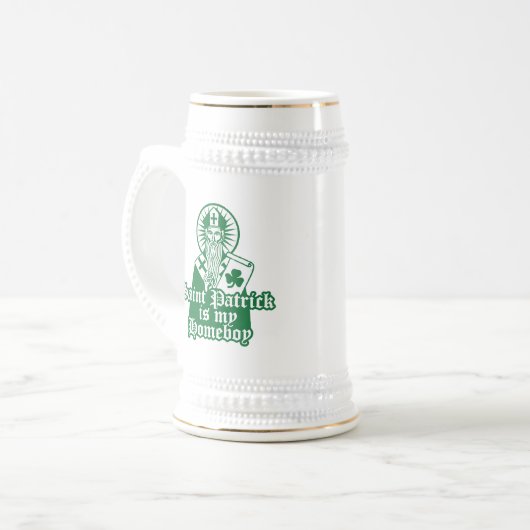 Saint Patrick ist mein Homeboy Bierglas (Vorderseite Links)