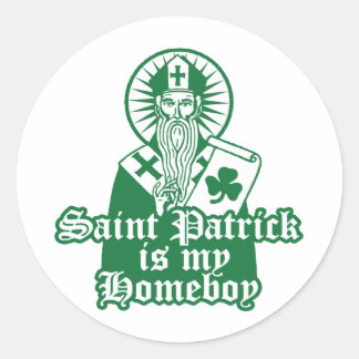 Saint Patrick ist mein Homeboy Runder Aufkleber