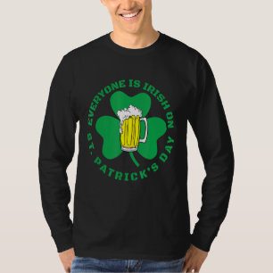 Saint Patrick Jeder ist irische Kleeblatt grüne Bi T-Shirt