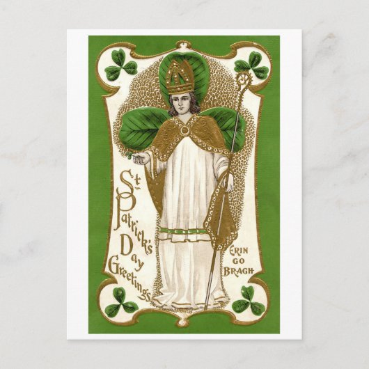 Saint Patrick, Kleeblatt Postkarte (Vorderseite)