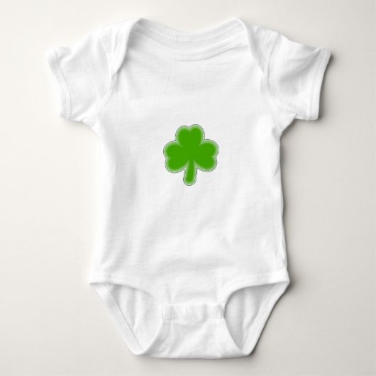 Saint-Patrick-Kleeblatt Zeichnend Baby Strampler (Vorderseite)