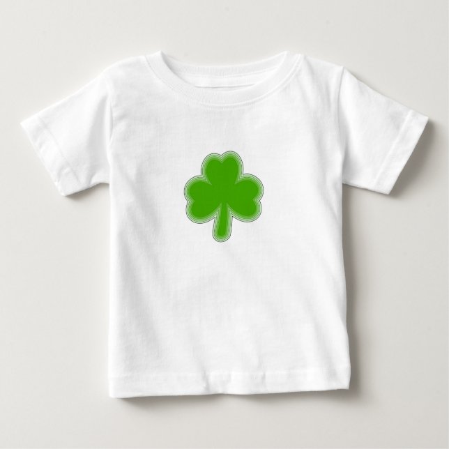 Saint-Patrick-Kleeblatt Zeichnend Baby T-shirt (Vorderseite)