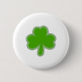 Saint-Patrick-Kleeblatt Zeichnend Button (Vorderseite)