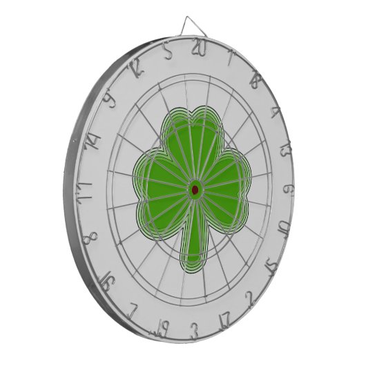 Saint-Patrick-Kleeblatt Zeichnend Dartscheibe (Vorderseite Links)