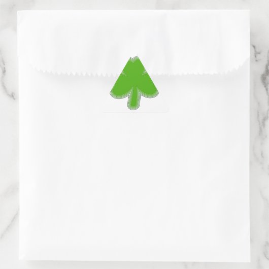 Saint-Patrick-Kleeblatt Zeichnend Dreieckiger Aufkleber (Tasche)