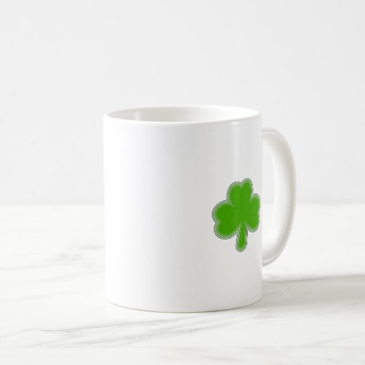 Saint-Patrick-Kleeblatt Zeichnend Kaffeetasse (VorderseiteRechts)