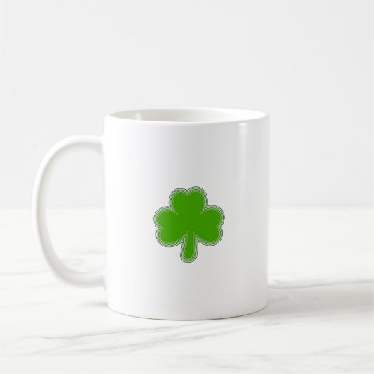 Saint-Patrick-Kleeblatt Zeichnend Kaffeetasse (Links)