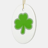 Saint-Patrick-Kleeblatt Zeichnend Keramik Ornament (Links)