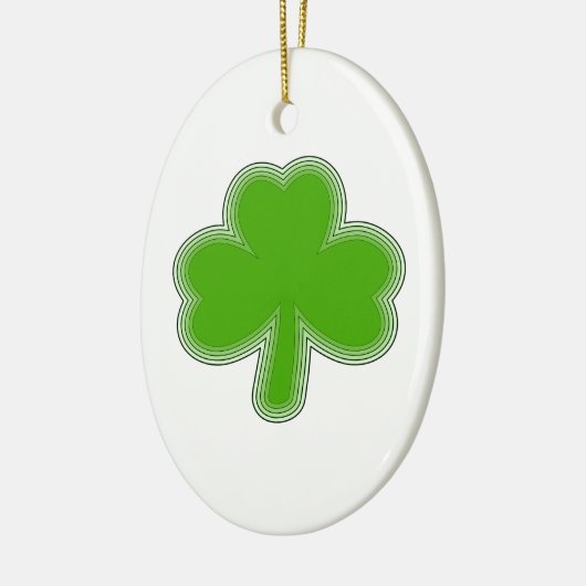 Saint-Patrick-Kleeblatt Zeichnend Keramik Ornament (Links)