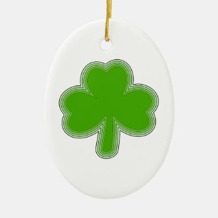 Saint-Patrick-Kleeblatt Zeichnend Keramik Ornament