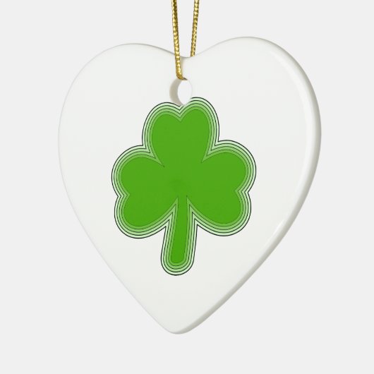 Saint-Patrick-Kleeblatt Zeichnend Keramikornament (Links)