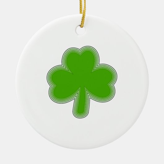 Saint-Patrick-Kleeblatt Zeichnend Keramikornament (Vorne)