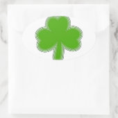 Saint-Patrick-Kleeblatt Zeichnend Ovaler Aufkleber (Tasche)