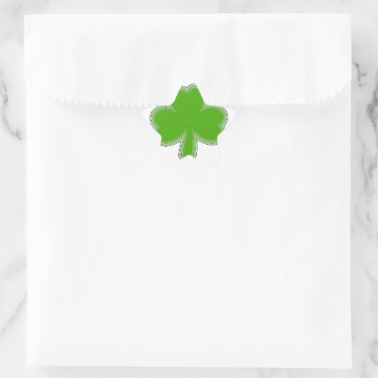 Saint-Patrick-Kleeblatt Zeichnend Stern-Aufkleber (Tasche)