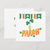 Saint Patrick März Feiertagskarte (Vorne/Hinten)