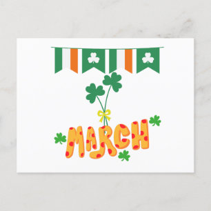 Saint Patrick März Postkarte