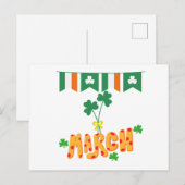 Saint Patrick März Postkarte (Vorne/Hinten)