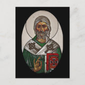 Saint Patrick mit Heiliger Schrift Postkarte (Vorderseite)