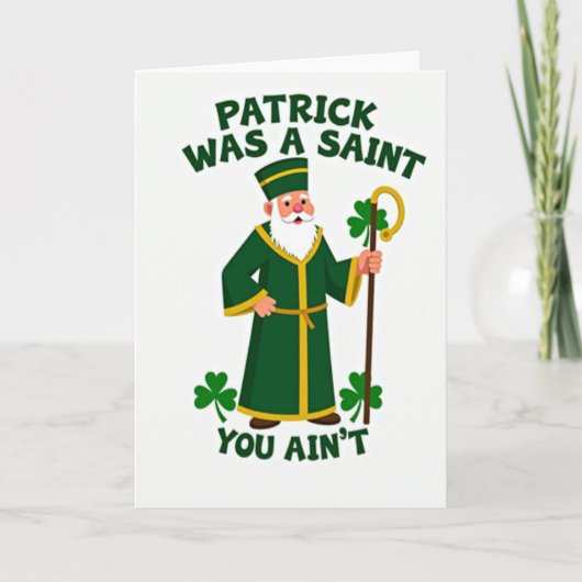 Saint Patrick Pattern Card Karte (Vorderseite)