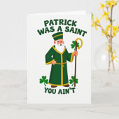 Saint Patrick Pattern Card Karte (Gelbe Blume)
