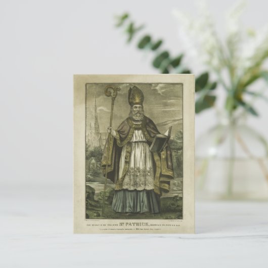 Saint Patrick Postkarte (Stehend Vorderseite)